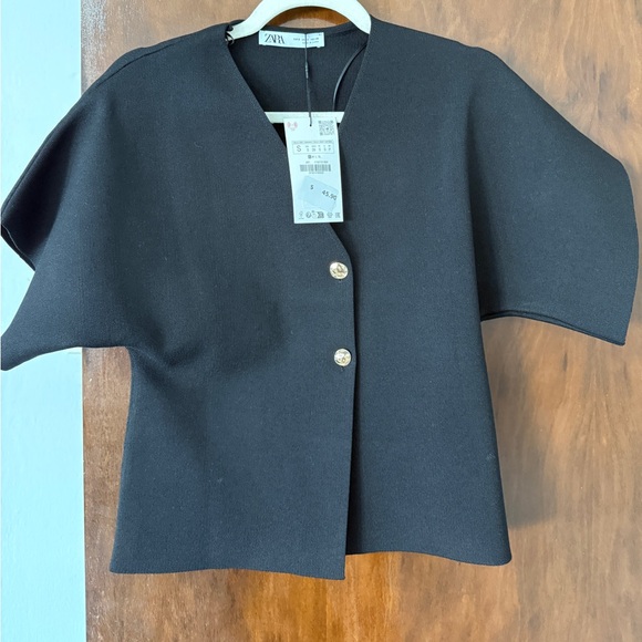 Black zara top, new with tags, never worn, size S - Picture 3 of 3